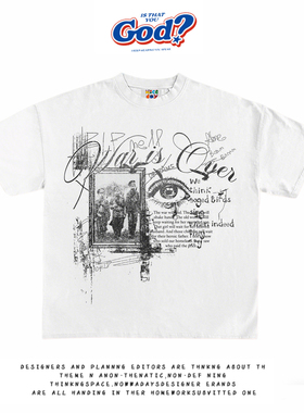 28blocks 260克重磅纯棉! War is Over~美式复古短袖T恤男女