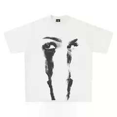 260g Heavyweight Pure Cotton! American Retro Loose Style with Portrait Pattern Print Harajuku Short-Sleeve T-Shirt