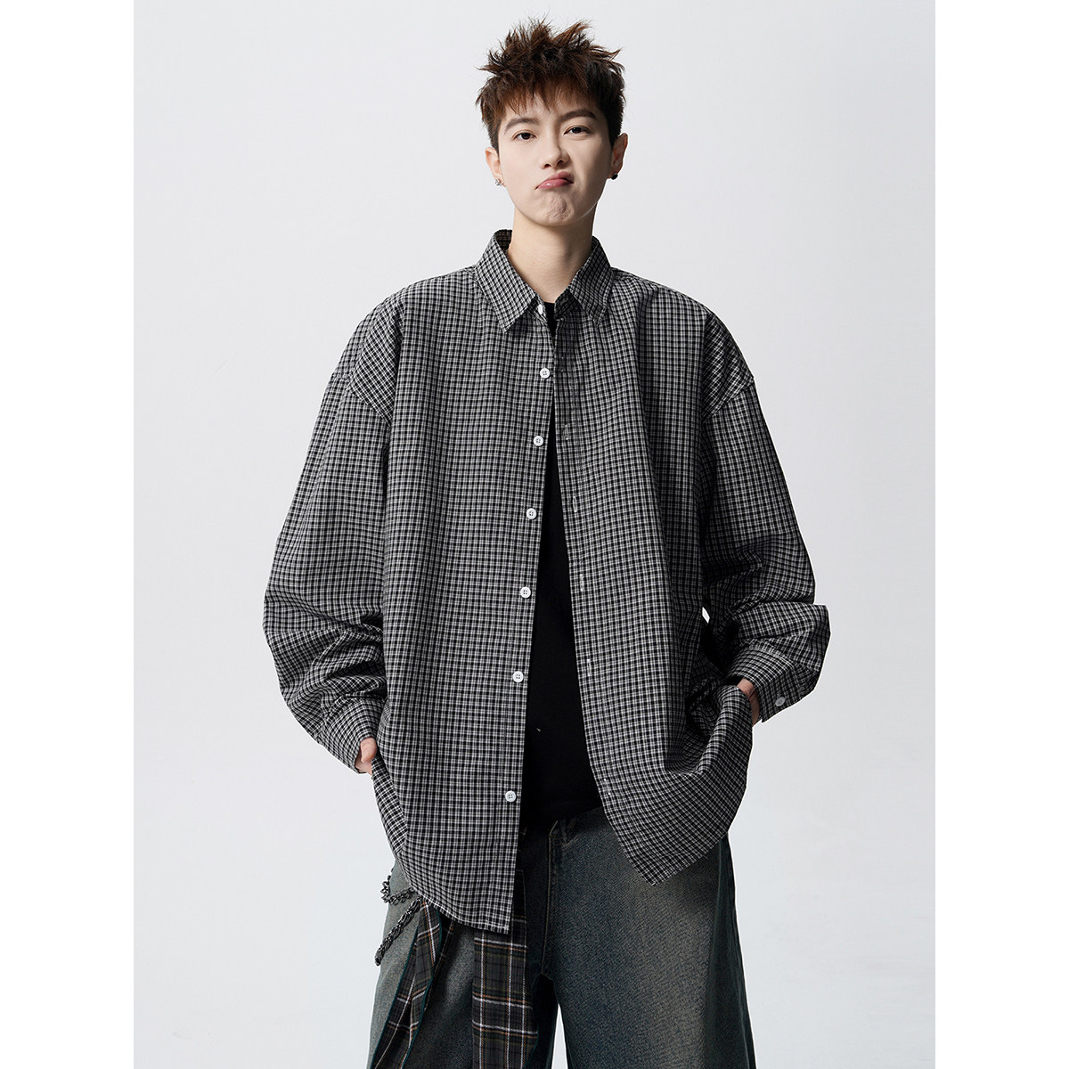 春夏长袖衬衫防晒衬衣外套XZ618-CS82-P55控88图片