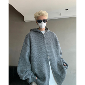 秋冬毛衣开衫双拉链针织衫618-MM1315-P70控98模特，男装针织衫/毛衣，星座618