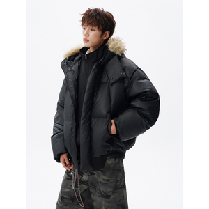 90白鸭绒毛领羽绒服外套618-YR05-P245控388LK，男装羽绒服，星座618