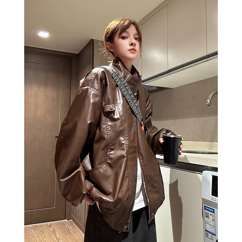 高品质小众设计感皮衣机车服外套618-JK150-P110控128,男装皮衣,星座618
