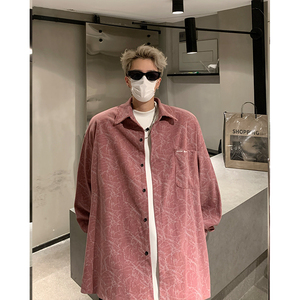春秋季扎染灯芯绒衬衫外套618-CS337-P55控78图片