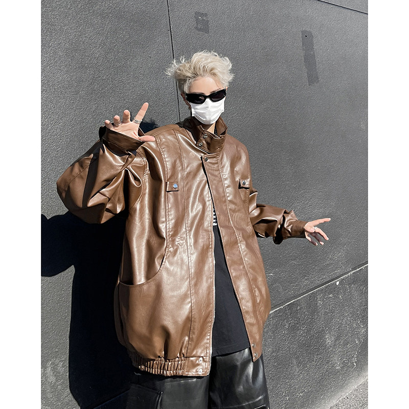 2025春款高品质小众设计感皮衣机车服外套618-JK150-P110控128图片