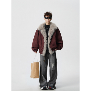 现货长毛绒棉服棉衣外套618-MF362-P130控218假模图片