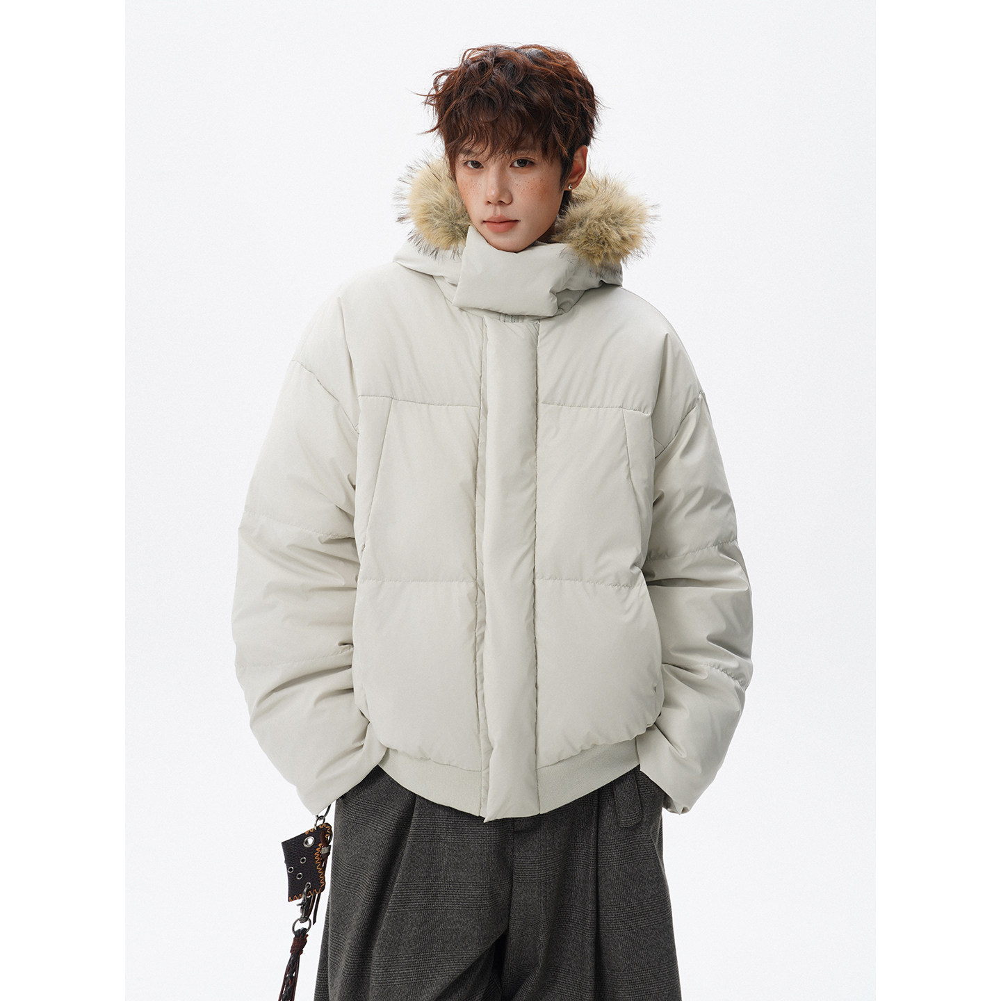 90白鸭绒毛领羽绒服外套618-YR05-P245控388LK，男装羽绒服，星座618