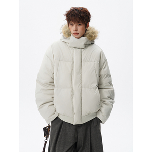 90白鸭绒毛领羽绒服外套618-YR05-P245控388LK，男装羽绒服，星座618