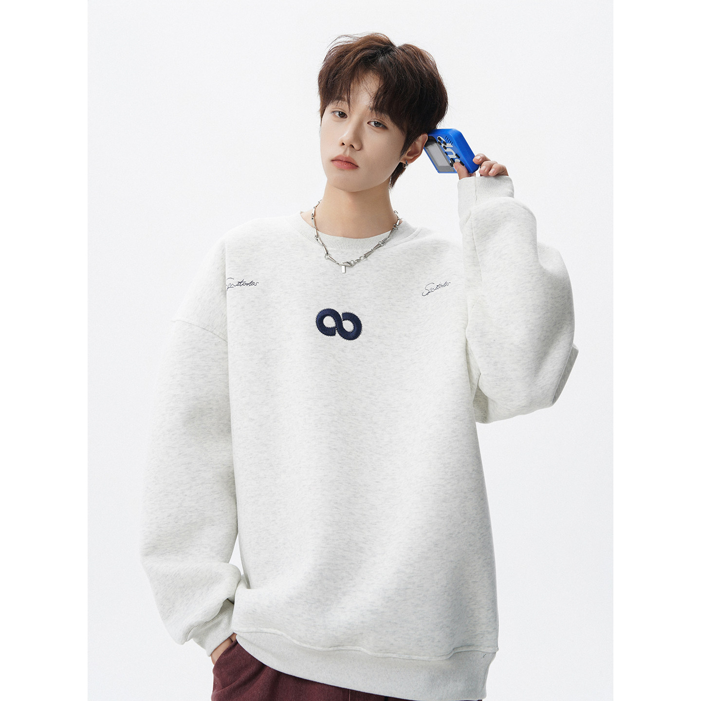 秋冬新款圆领刺绣加绒卫衣618-V29-P50控88，男装卫衣，星座618