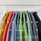 12色7码春装男女长袖衬衫韩版宽松衬衣制服618-CS89-P30控48，男装衬衫，星座618