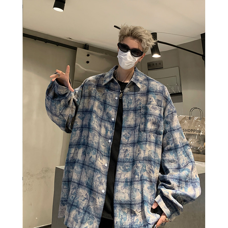 春秋季新款格子衬衫外套618-CS444-P60控88,男装衬衫,星座618