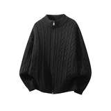 白底现货麻花拉链衫开衫毛衣外套618-MM787-P70控118，男装针织衫/毛衣，星座618