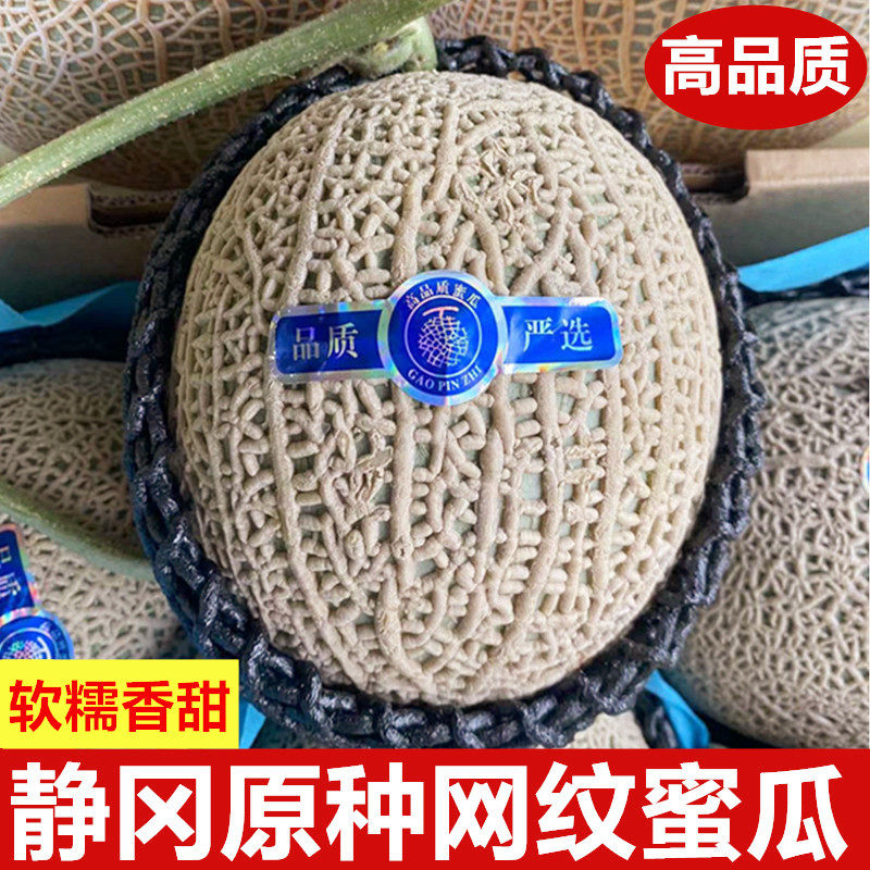 正宗网纹蜜瓜玫瓏蜜瓜品种静冈玫珑网纹瓜夕张网纹2个标签随机发