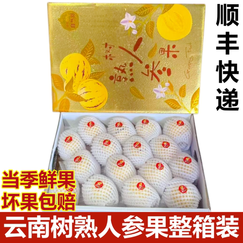云南树上熟人参果石林果圆果新鲜应当季水果黄肉整箱大果顺丰快递