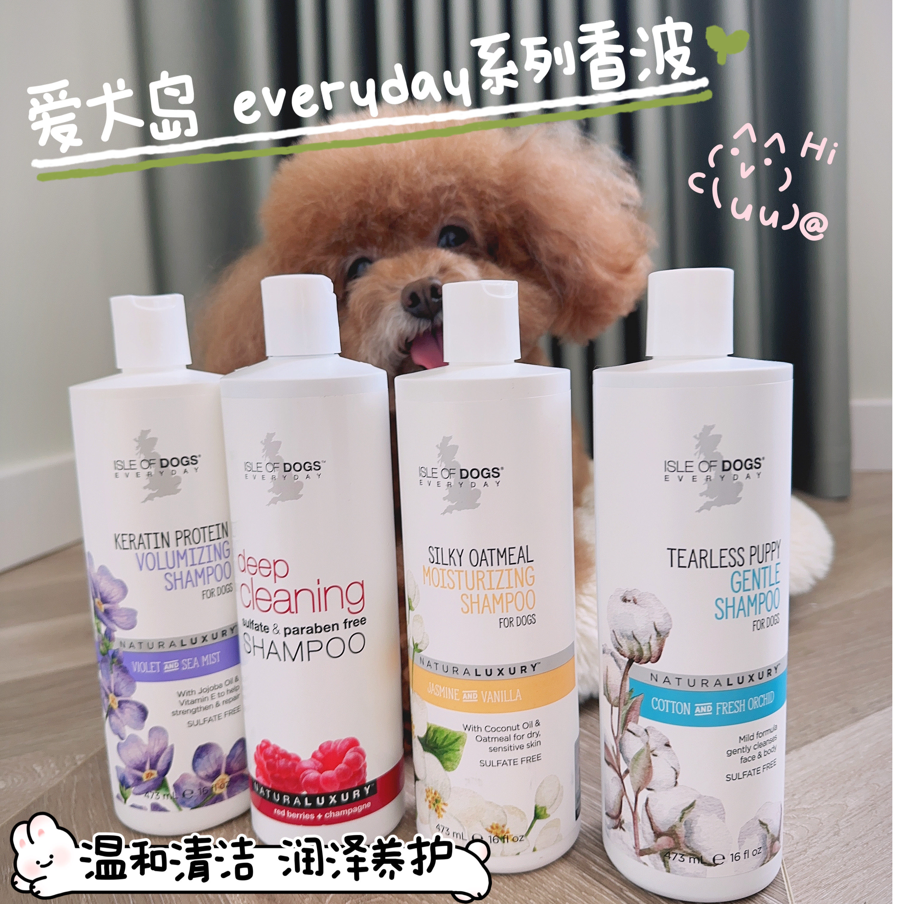 爱犬岛宠物狗狗幼犬沐浴露香波浴液泰迪比熊护毛留香蓬松美国进口