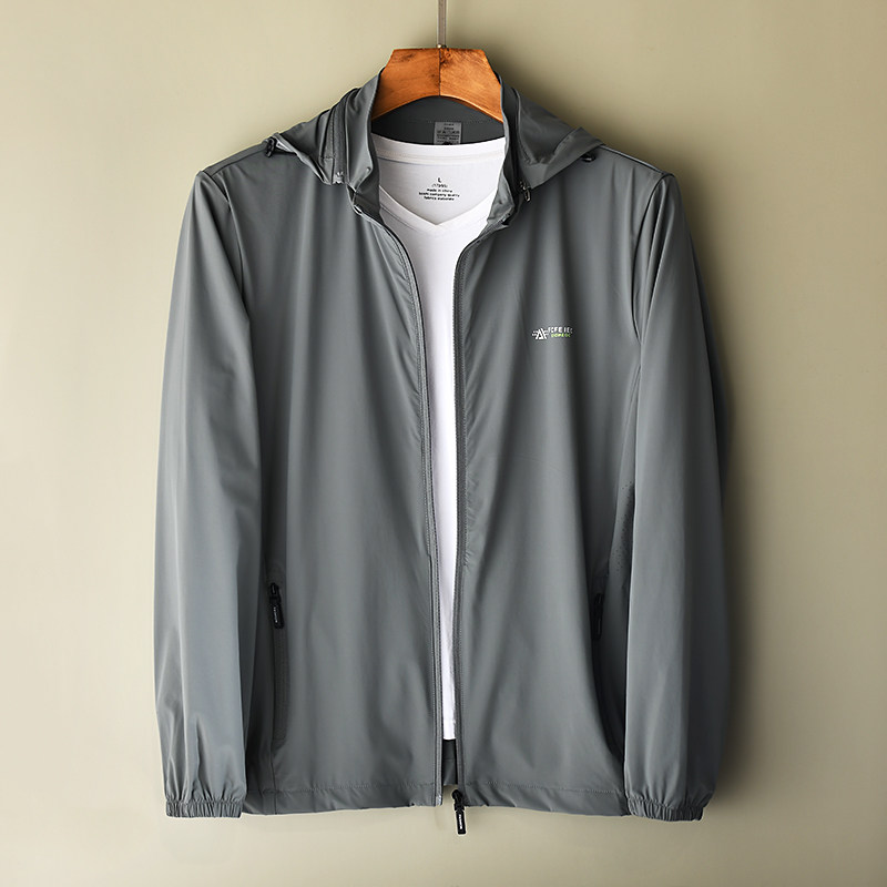 2025新男士休闲防晒衣夏季薄款透气中年爸爸防晒服大码男款皮肤衣