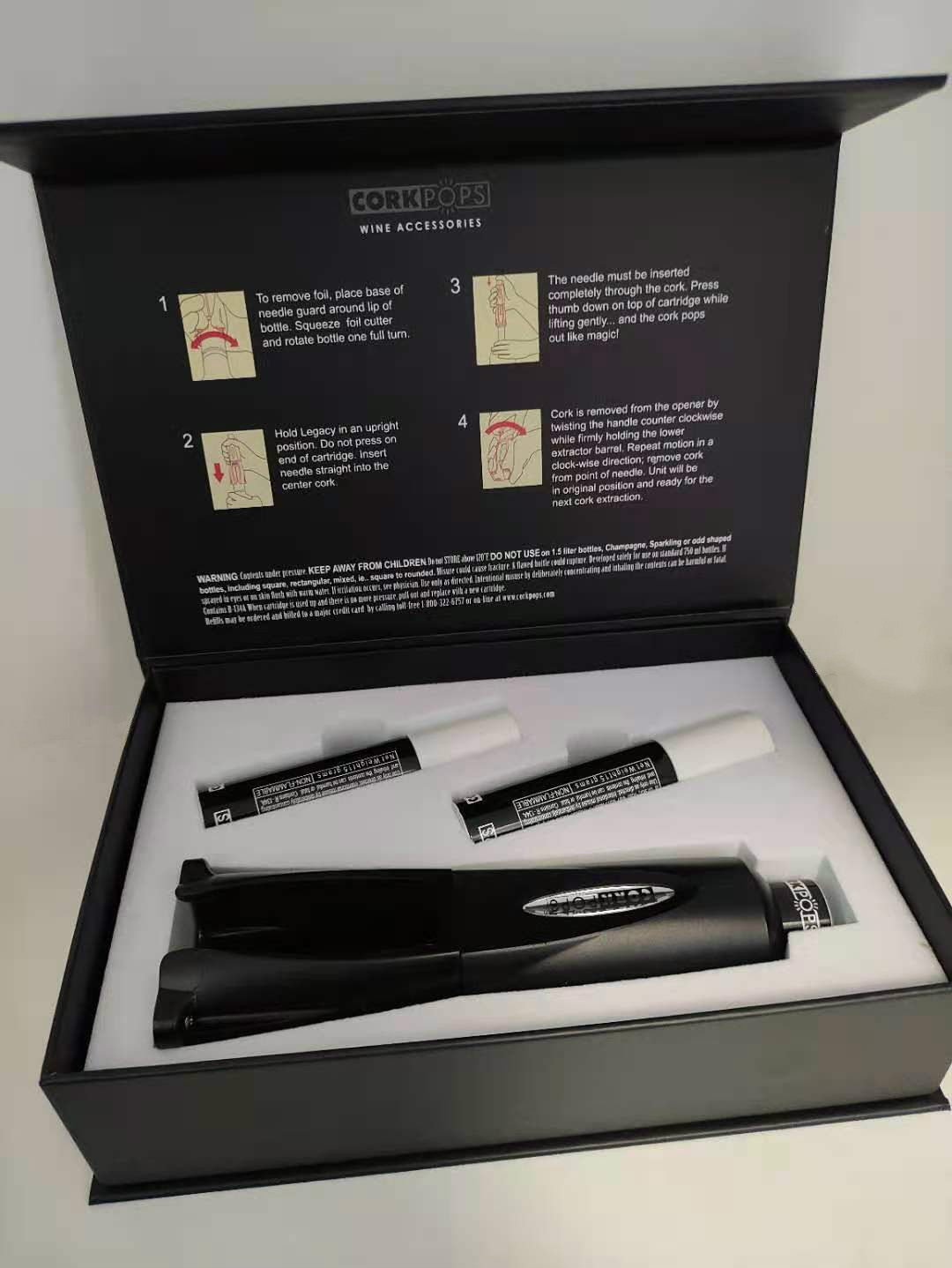CorkPops家用便携按压式红酒开瓶器快速无痕创意气压红酒开瓶套装