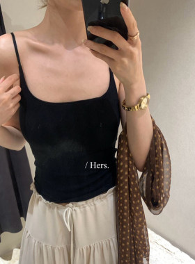 hers 一勺甜 2026夏季基础款带杯垫吊带背心女百搭打底内搭80555