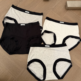 弹力亲肤撞色棉内裤 新款 2610 女士中腰舒适透气三角内裤 陈姬儿新款