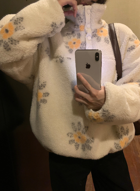 ATELIER BLANC秋冬新款女装茸真的太舒服啦冬款太阳花花毛衣卫衣