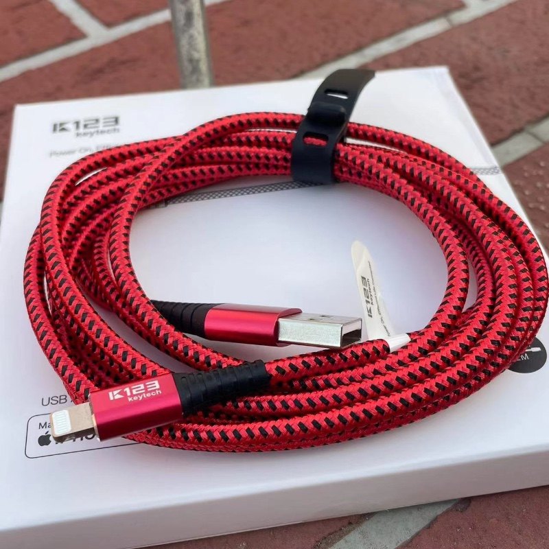 K123 MFI认证数据线 编织2米 C89 适用于苹果手机平板15以下