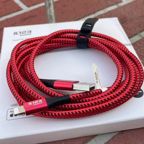 K123 MFI认证数据线 编织2米 C89 适用于苹果手机平板15以下