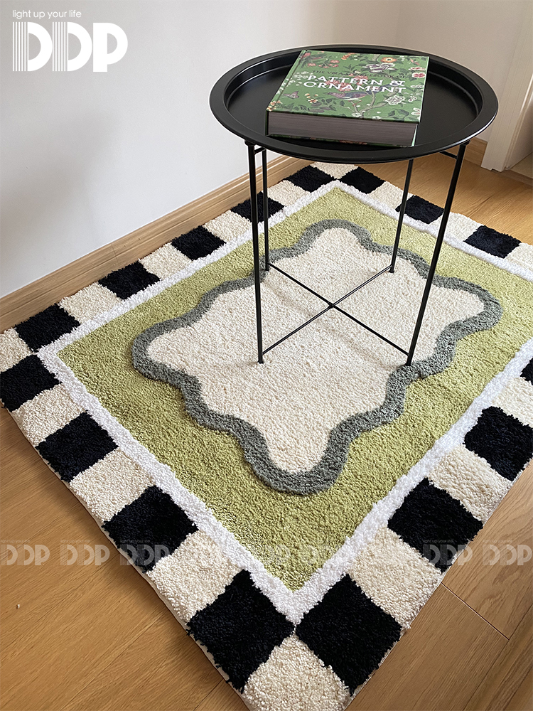 卧室艺术簇绒防滑地毯艺术立体