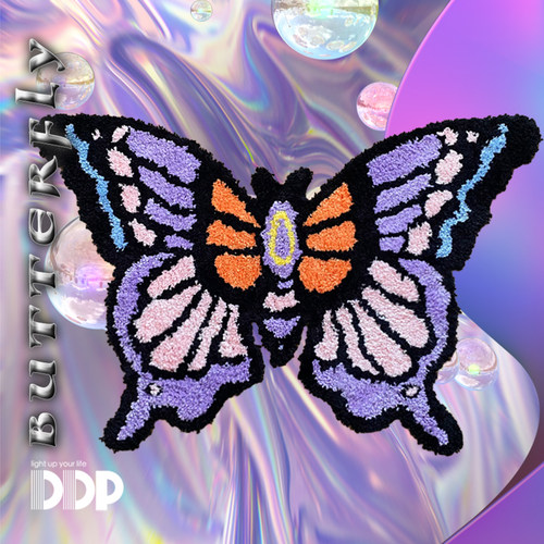 手工家用簇绒蝴蝶ins地毯艺术