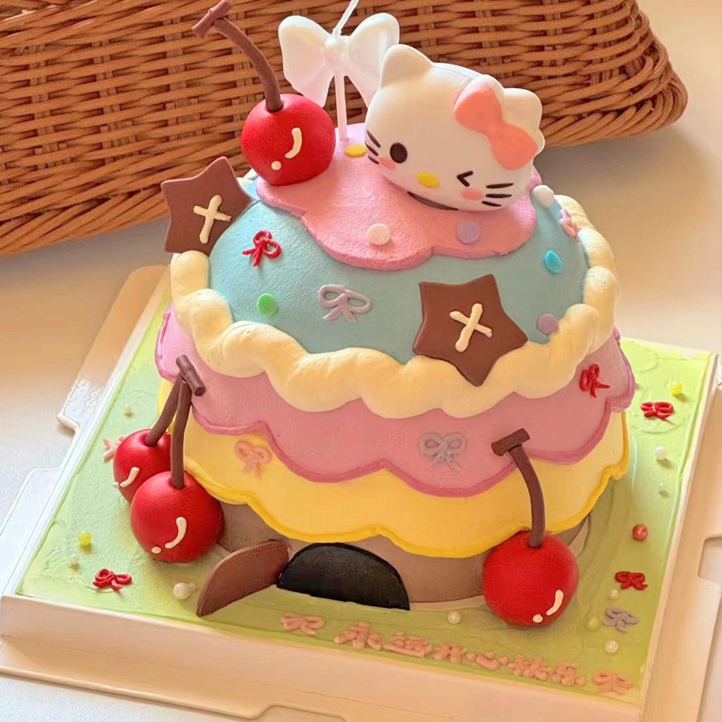 卡通可爱KT猫小猫咪粉色猫蝴蝶结生日蛋糕装饰摆件樱桃草莓蛋糕用,节庆用品/礼品,节日装扮用品,淘宝优惠券,粉丝福利购,淘宝优惠卷