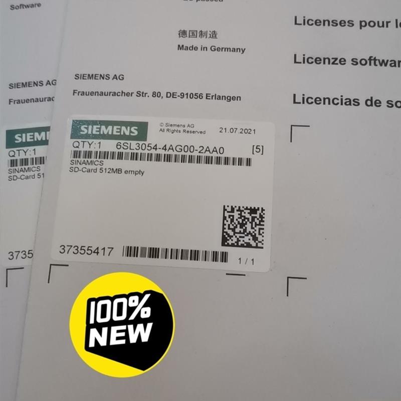 议价6SL3054-4AG00-2AA0西门子正品512MB存储卡SD卡原装正品保证