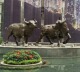 玻璃钢铜牛雕塑 大型户外雕塑景观铜牛来图定制五金制品订制生产