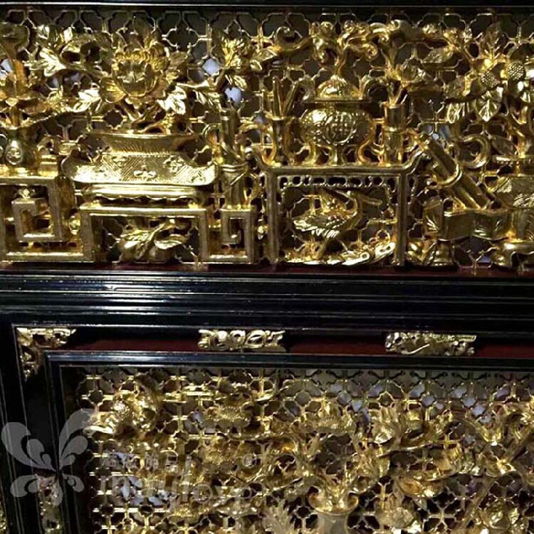 现代简约 神庵香台神台贴金工程上门施工