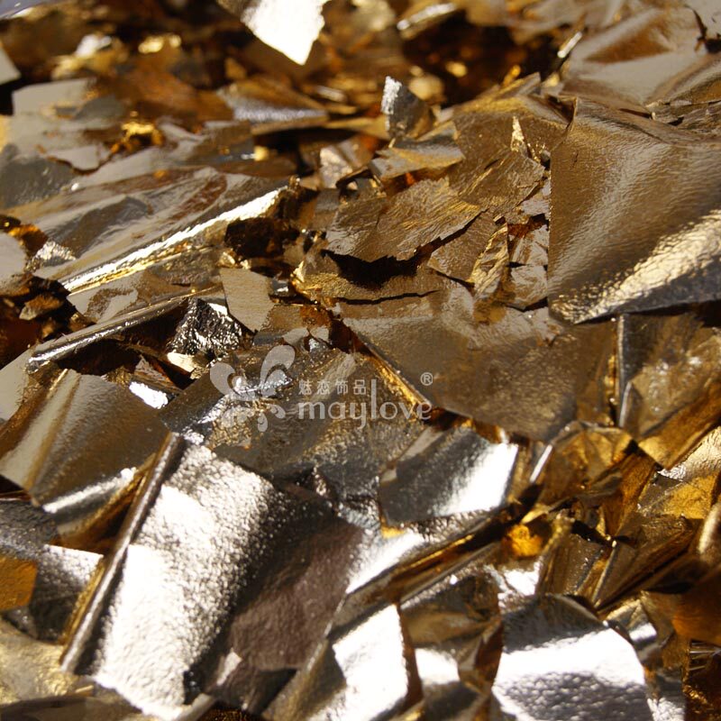 台湾香槟金箔碎金箔贴雕花新款家具工艺品佛像速度快好质量颜色正