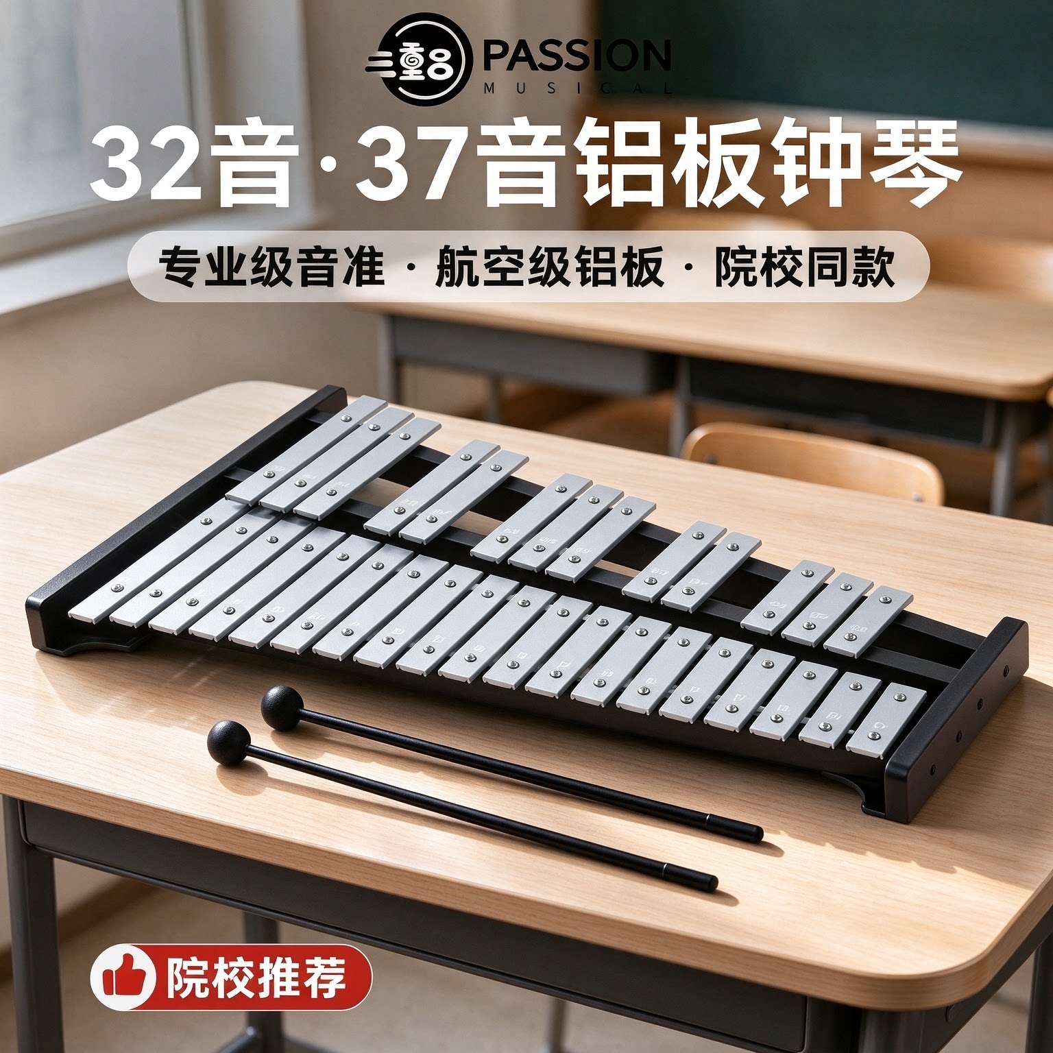 钢片琴钟琴32音37音铝板琴马林巴木琴打琴敲琴打击乐器专业奥尔夫