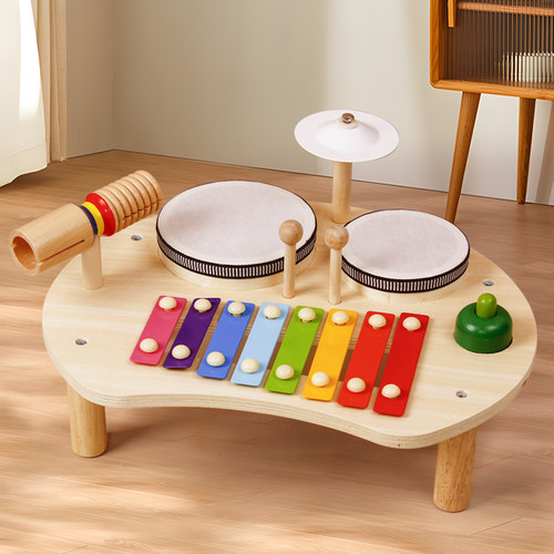 宝宝益智玩具启蒙架子鼓游戏桌