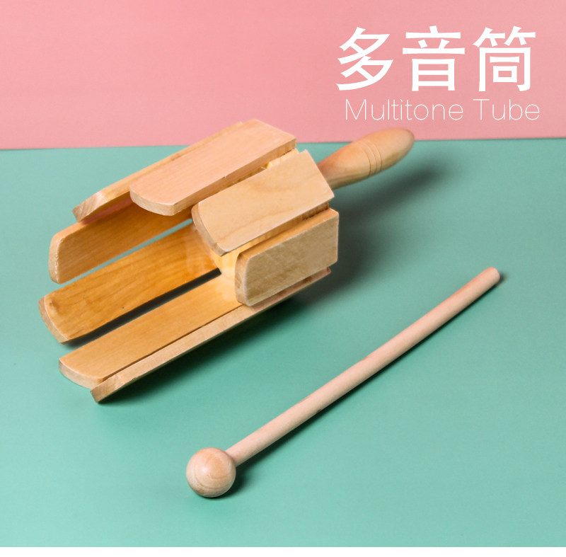 ORFF 악기 멀티 사운드 튜브 8 톤 목재 멀티 사운드 튜브 음악 어린이 타악기 유치원 교구