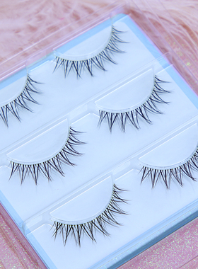 睫吻Q-3漫画睫整条自然空气毛绒感V型仙子毛轻奢明星化妆师高定款