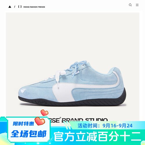 MQMS秋季网布透气轻便德训鞋子休闲厚底增高男女情侣板鞋赛车鞋子