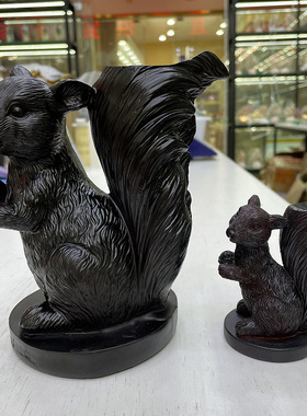 水晶球树脂底座 松鼠树脂工艺品摆件 家居办公饰品