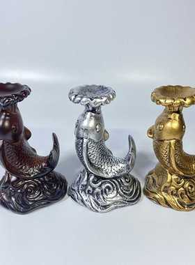 树脂水晶球底座 时尚创意鲤鱼球座 球型收纳工艺品家居摆件装饰