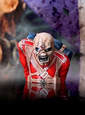 万圣节摆件摇滚传奇人物骷髅头雕像摆件骷颅纪念品铁娘子乐队雕塑