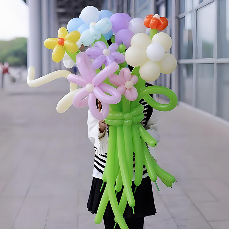 网红小红书同款长条气球花束DIY材料包生日结婚装饰户外拍照气球