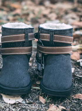 澳洲代购SHEARERS正品牛仔布羊皮羊毛一体短靴成龙定制款