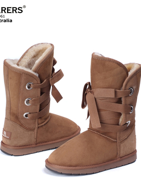 澳洲代购正品SHEARERS雪地靴皮毛一体冬季保暖靴洛克西三孔中筒靴