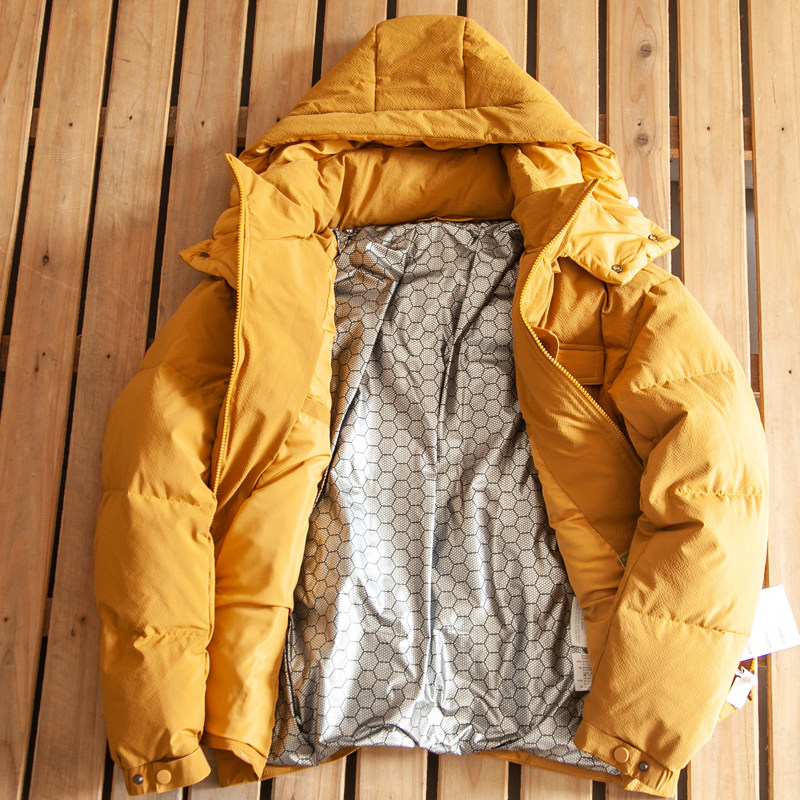 冬装日系90绒800蓬松度石墨烯发热男士加厚连帽羽绒服夹克外套潮