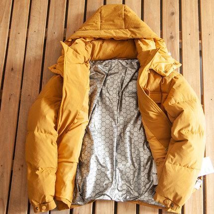 冬装日系90绒800蓬松度石墨烯发热男士加厚连帽羽绒服夹克外套潮