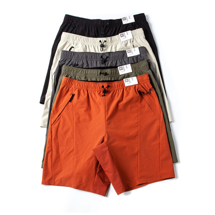 男生外穿短裤冰丝速干纯色户外宽松直筒运动休闲裤夏季透气五分裤