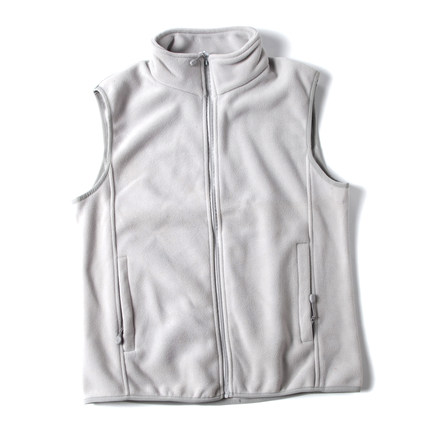 摇粒绒马甲男日系复古秋冬户外休闲立领拼接保暖背心拉链口袋外套