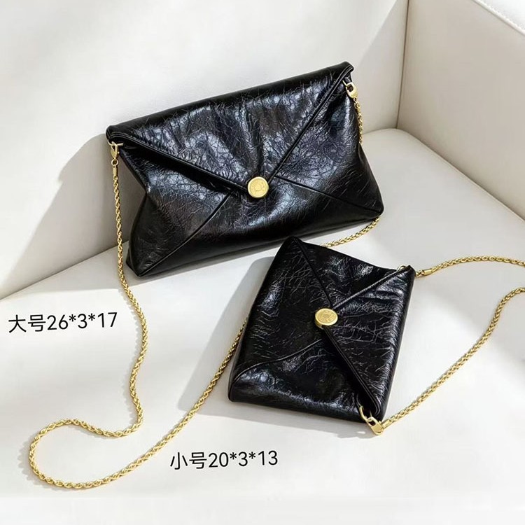 头层油蜡羊皮金币包链条小方包信封包小众高级感百搭单肩斜挎包