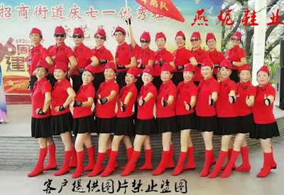 成人舞蹈鞋套蒙古藏族女兵军装