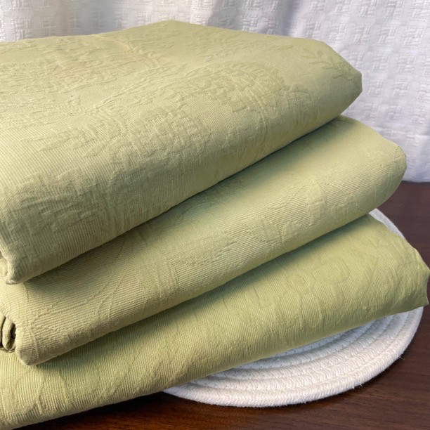 法式浪漫 全棉三层提花床盖 厚床单 棉席240×250花型随J 略有微�